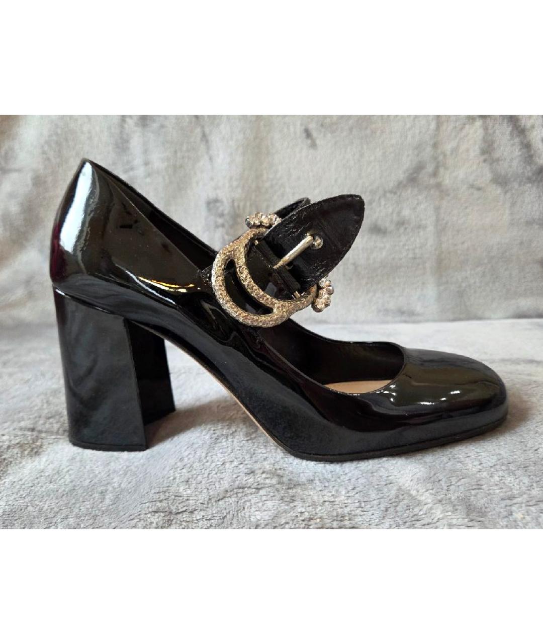 MIU MIU Черные туфли из лакированной кожи, фото 6