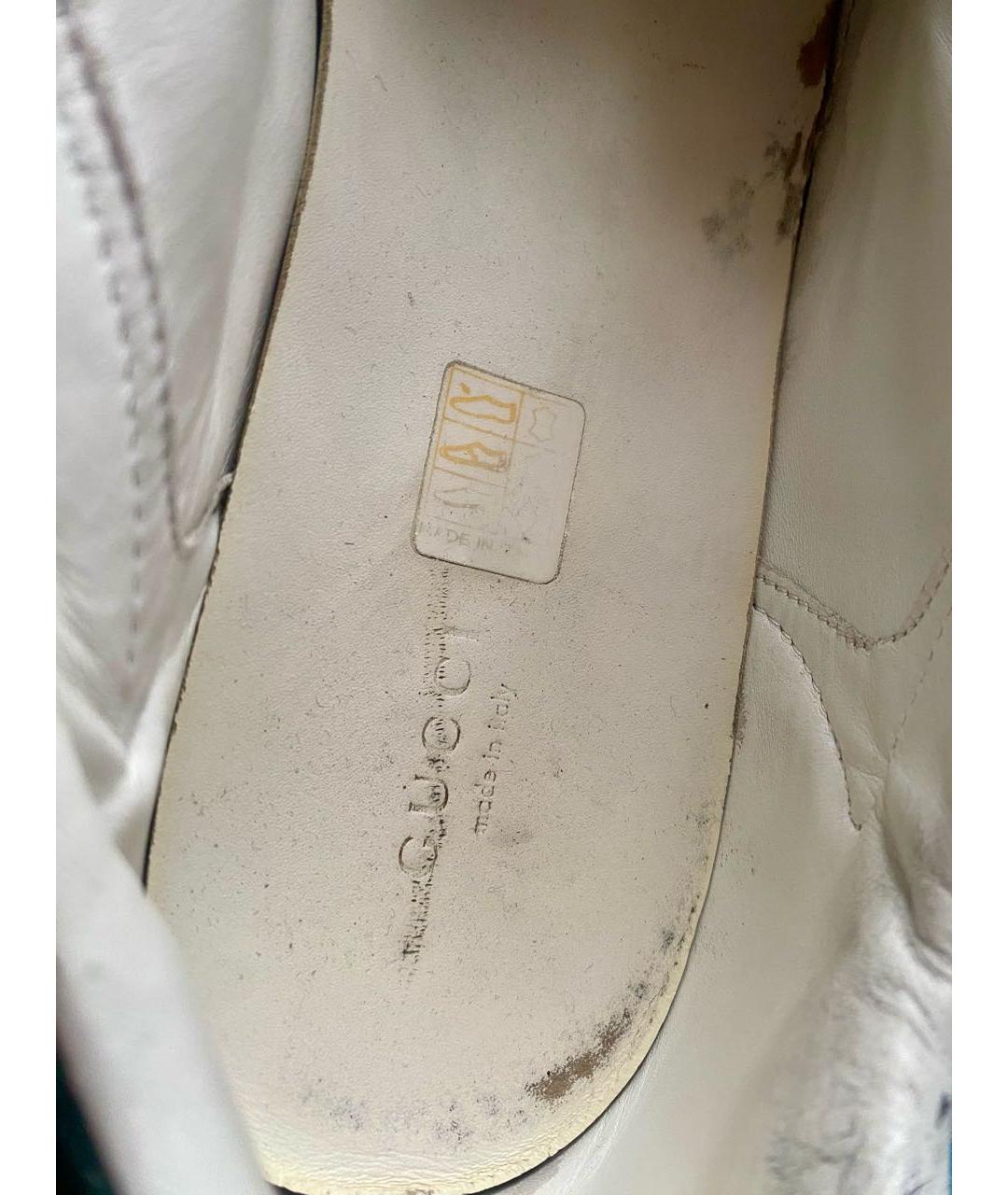 GUCCI Белые кожаные кроссовки, фото 5