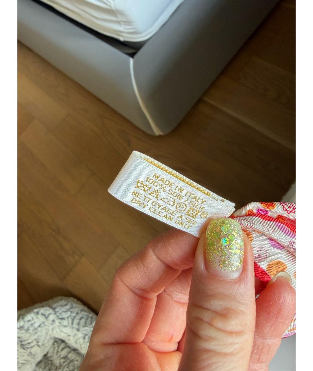 CARTIER Красный шелковый платок, фото 4