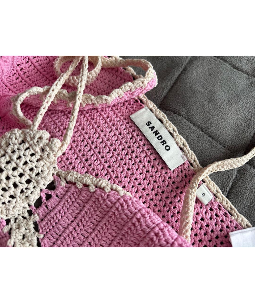 SANDRO Розовая майка, фото 3