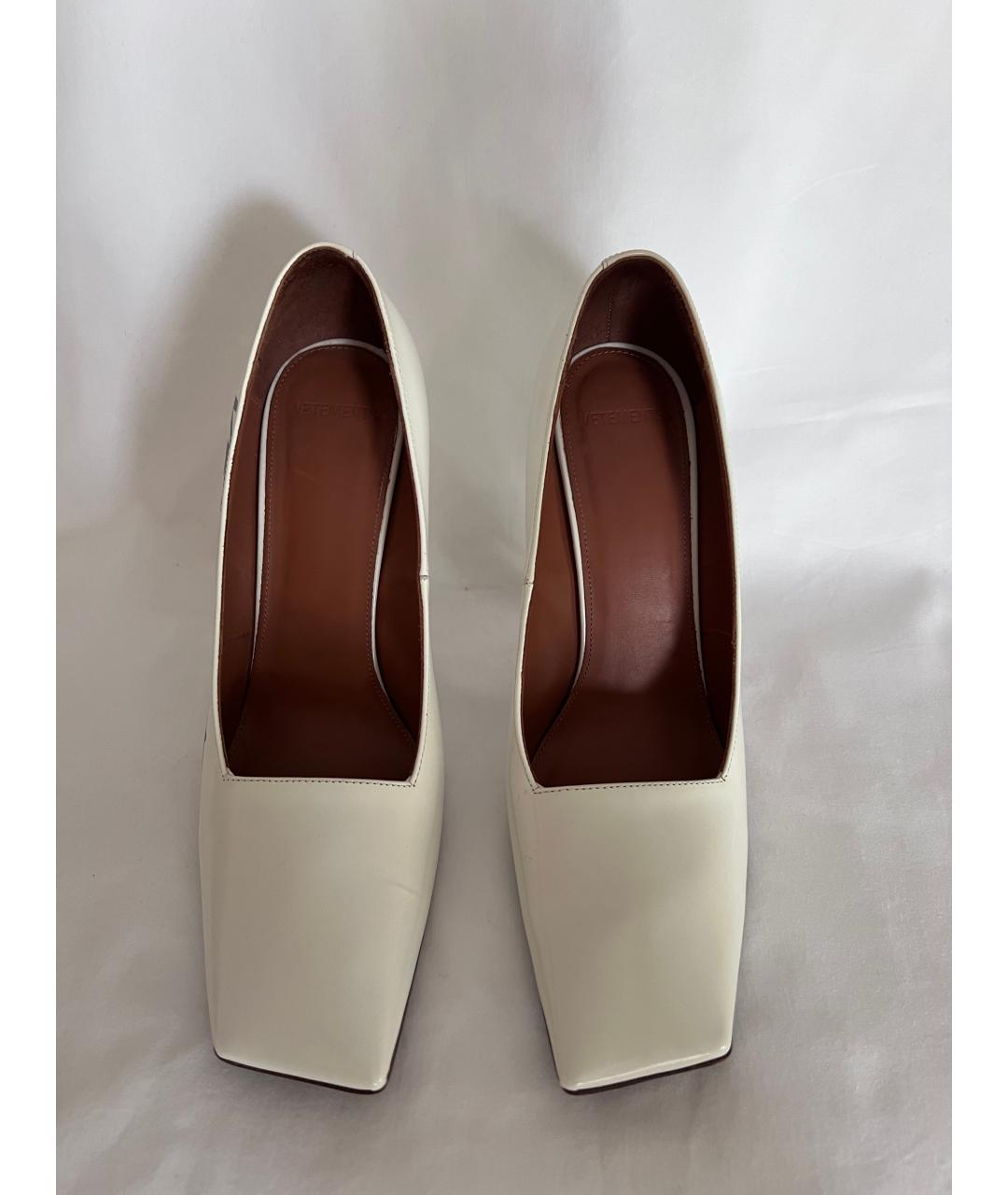 VETEMENTS Белые кожаные туфли, фото 2