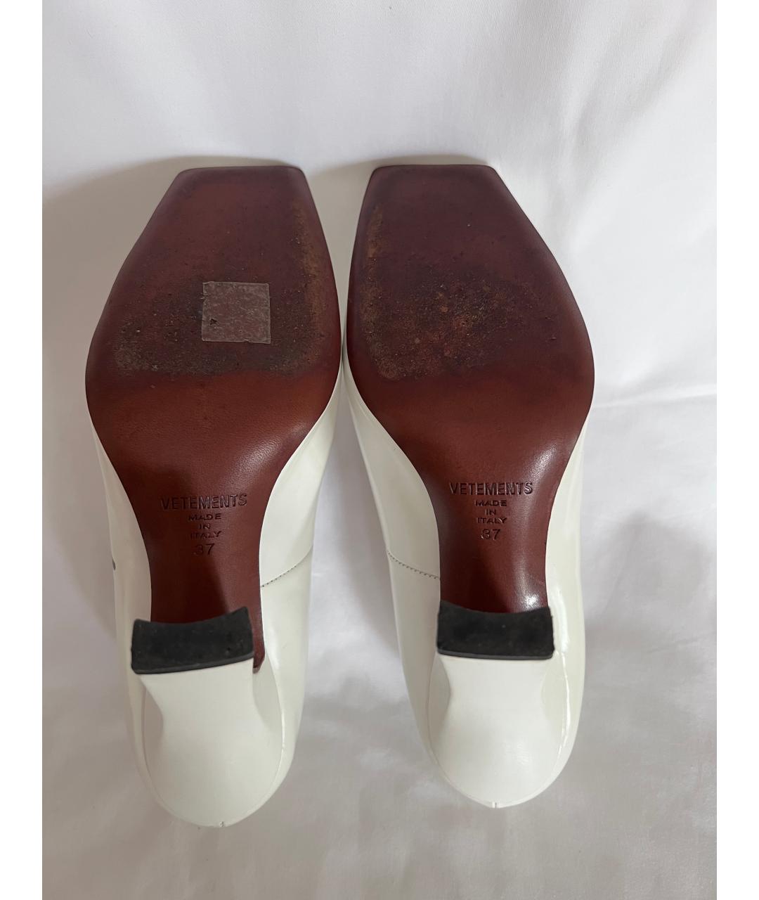 VETEMENTS Белые кожаные туфли, фото 5