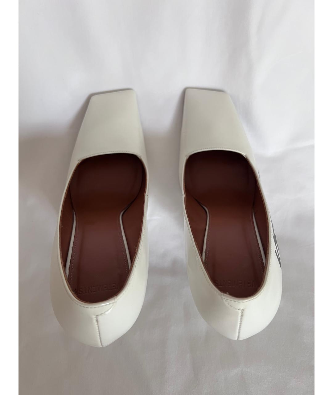 VETEMENTS Белые кожаные туфли, фото 3