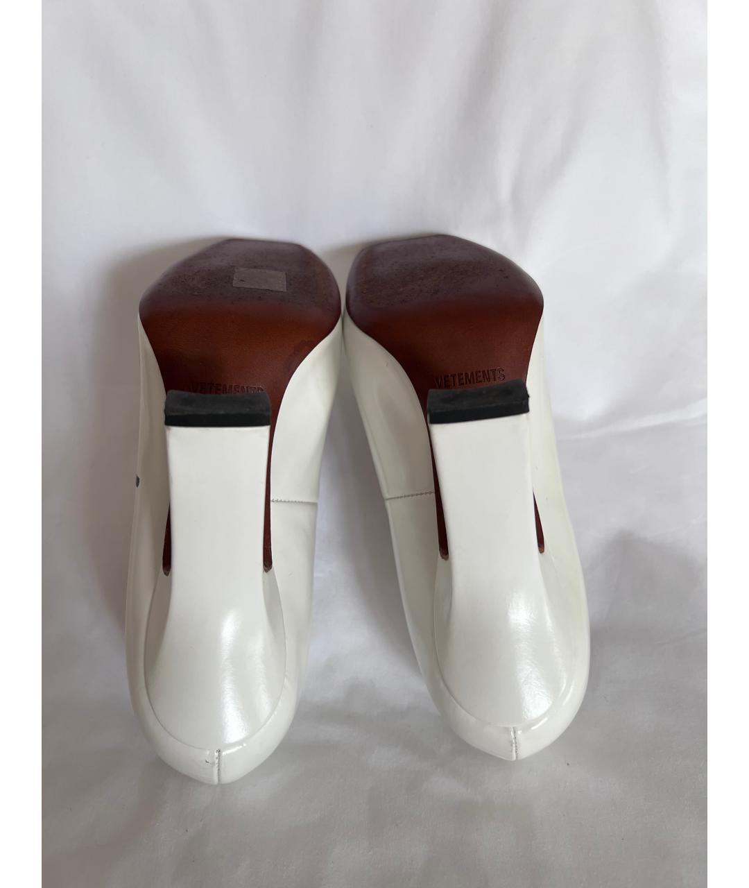 VETEMENTS Белые кожаные туфли, фото 6