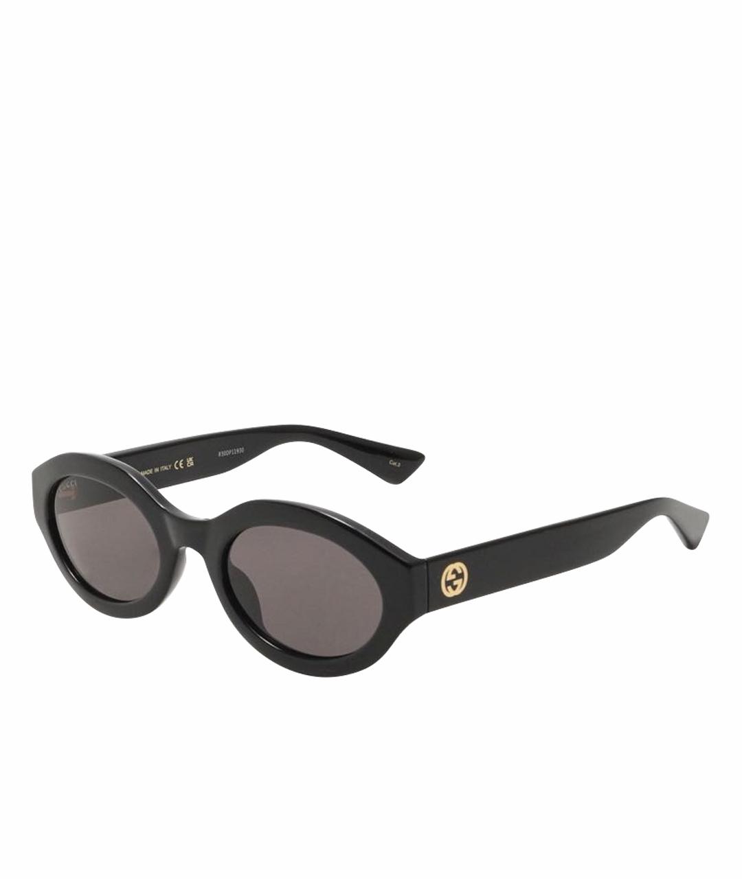 GUCCI Черные пластиковые солнцезащитные очки, фото 1