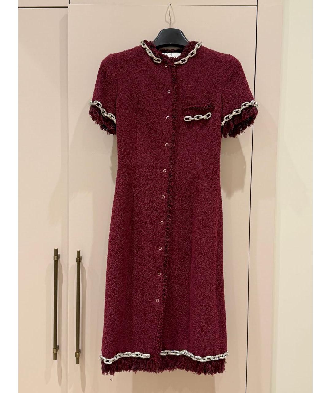 GIUSEPPE DI MORABITO Красное хлопковое повседневное платье, фото 8