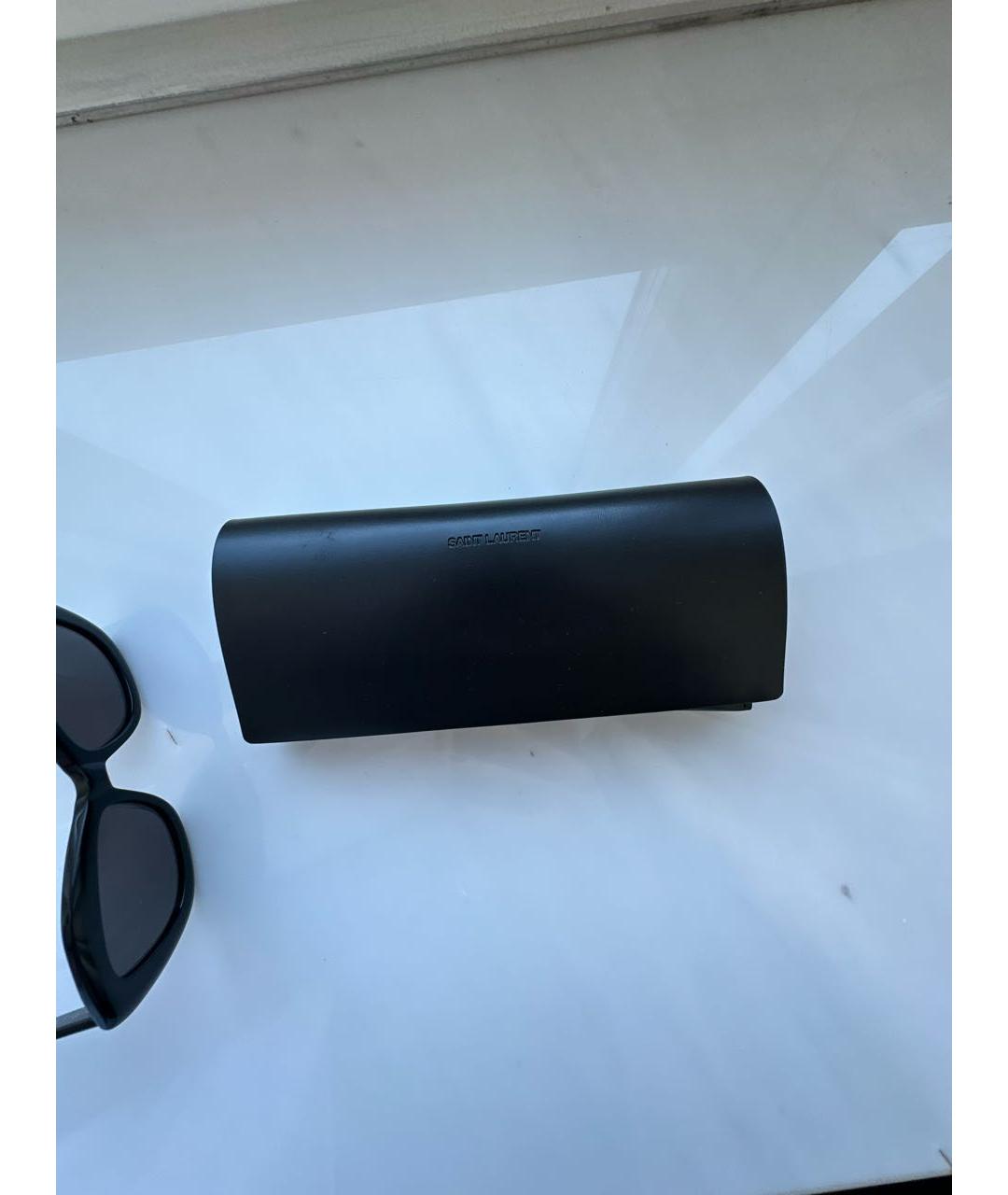 SAINT LAURENT Черные пластиковые солнцезащитные очки, фото 4