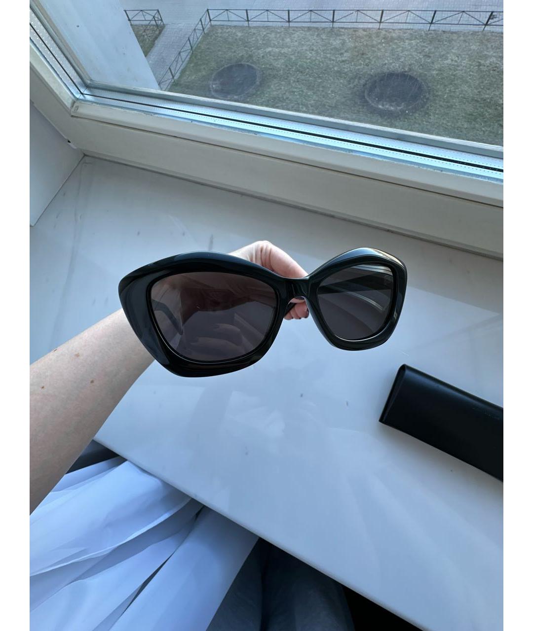 SAINT LAURENT Черные пластиковые солнцезащитные очки, фото 6