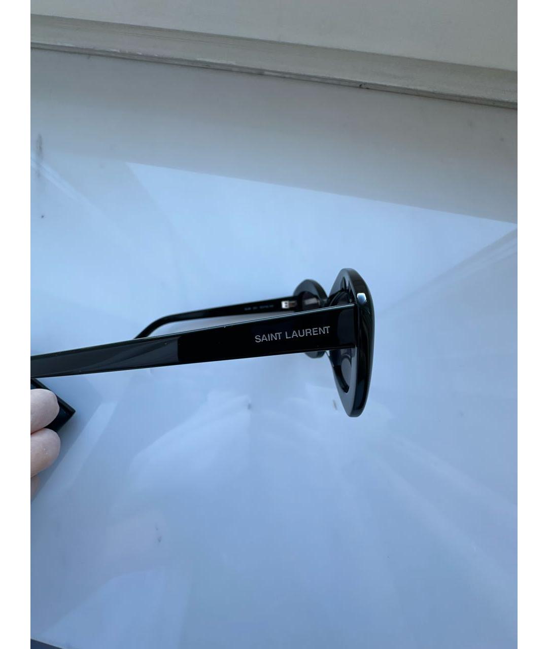 SAINT LAURENT Черные пластиковые солнцезащитные очки, фото 3