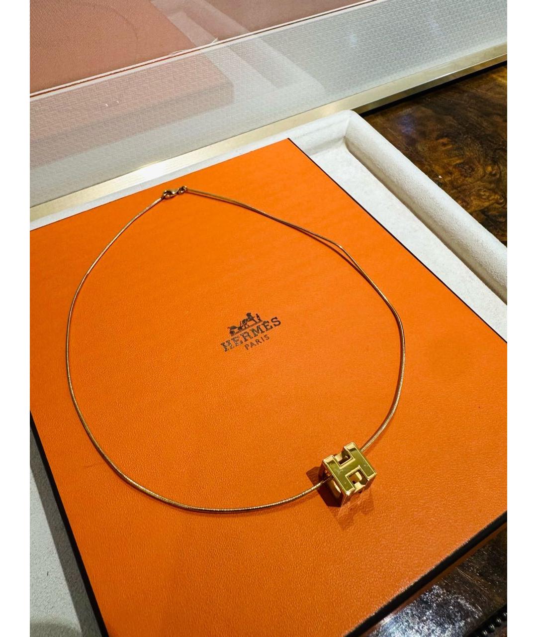 HERMES Золотое колье, фото 2