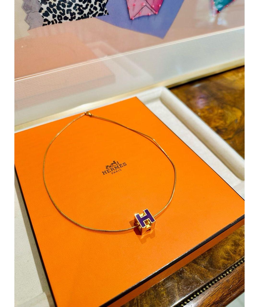 HERMES Золотое колье, фото 3