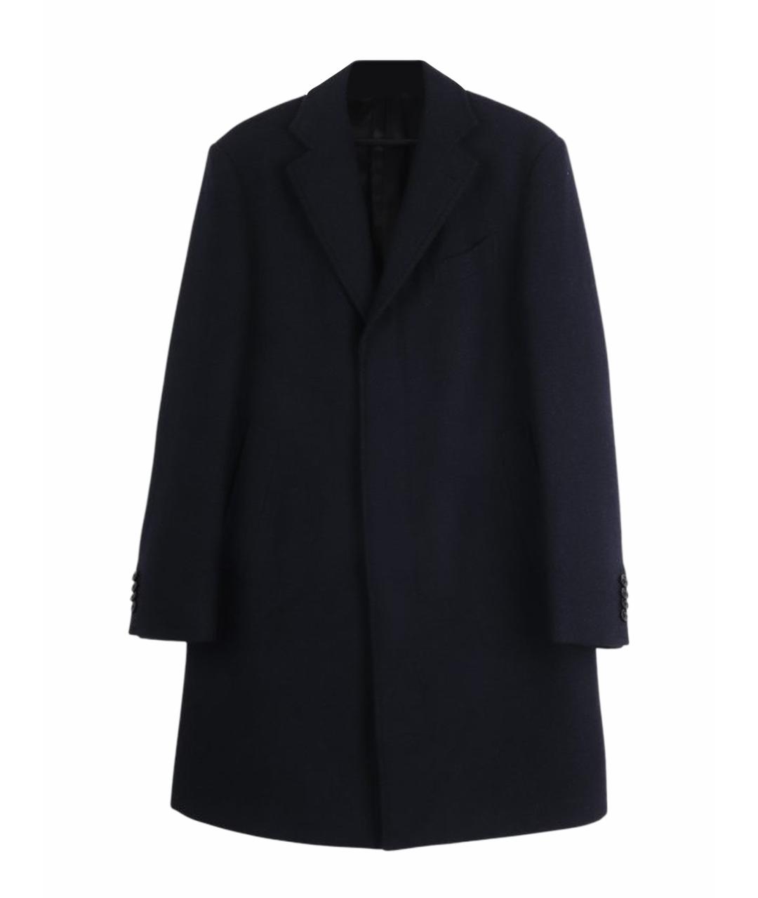 ZEGNA Темно-синее шерстяное пальто, фото 1