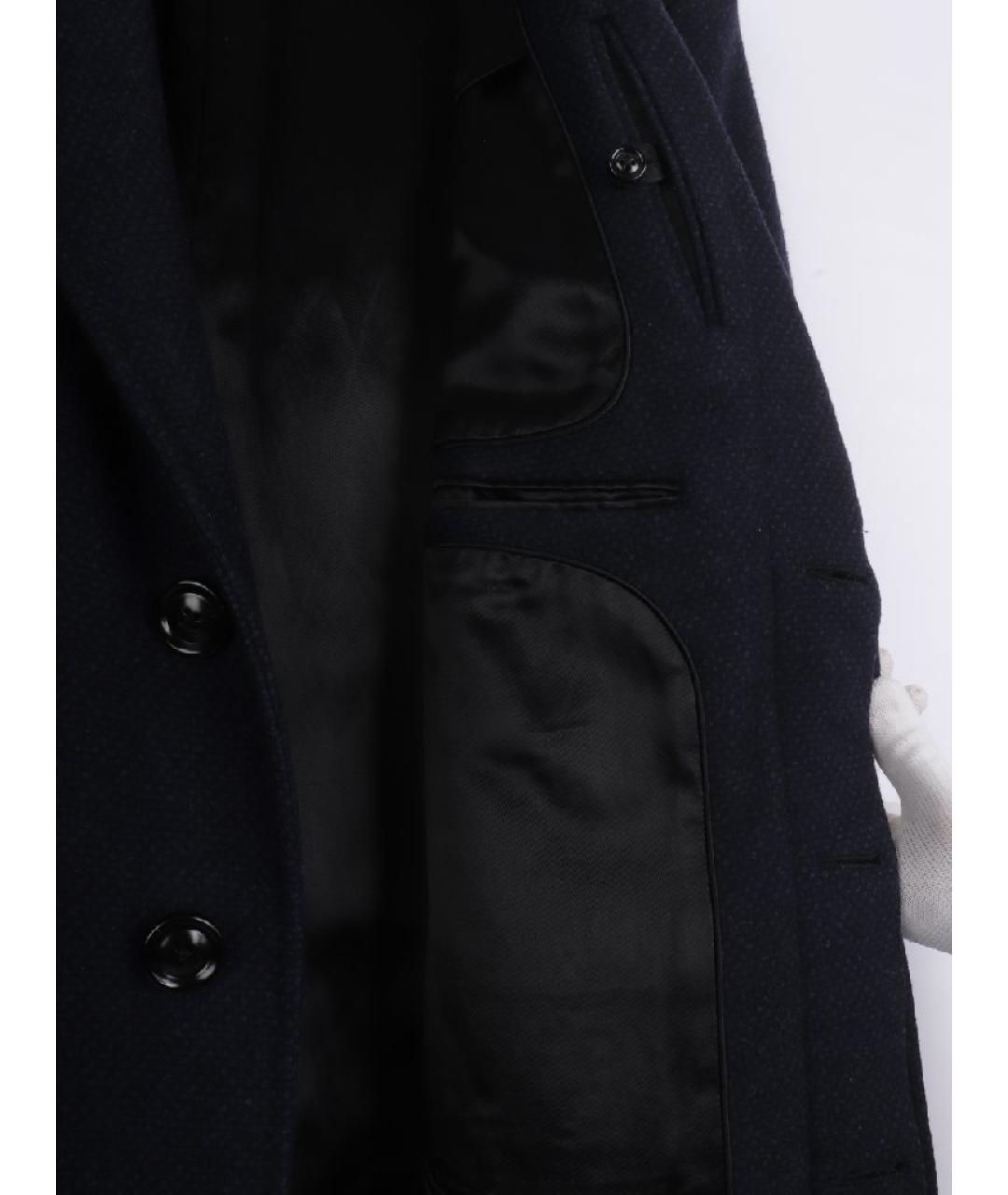 ZEGNA Темно-синее шерстяное пальто, фото 4