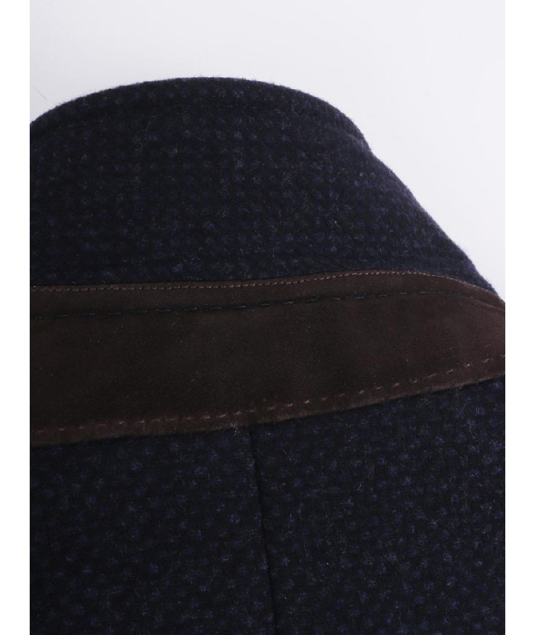 ZEGNA Темно-синее шерстяное пальто, фото 7