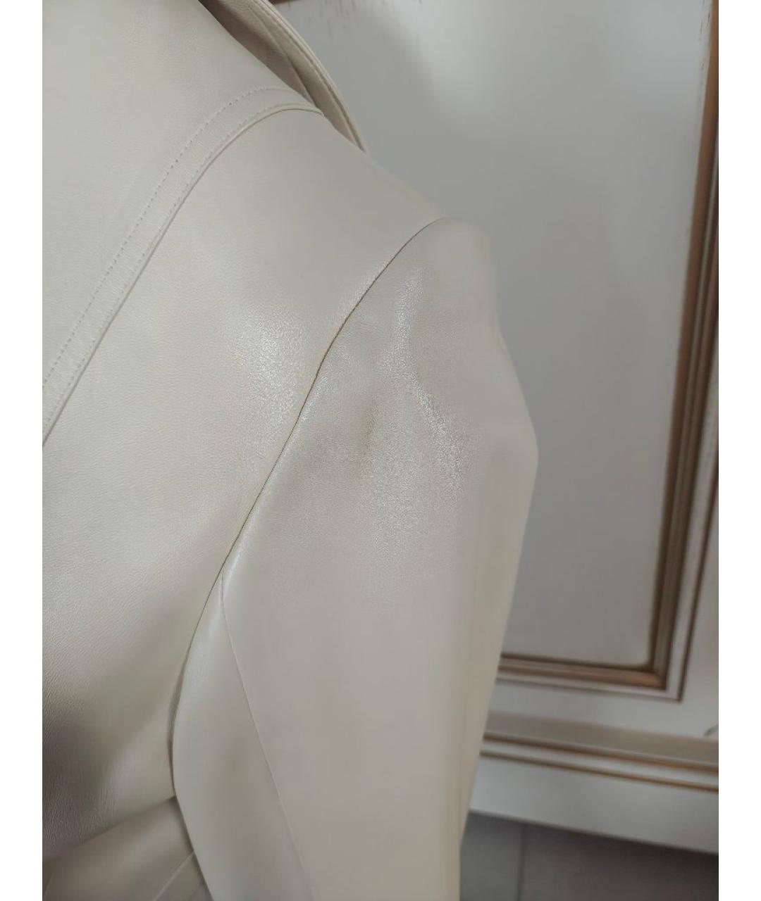 CHANEL Бежевая кожаная куртка, фото 3