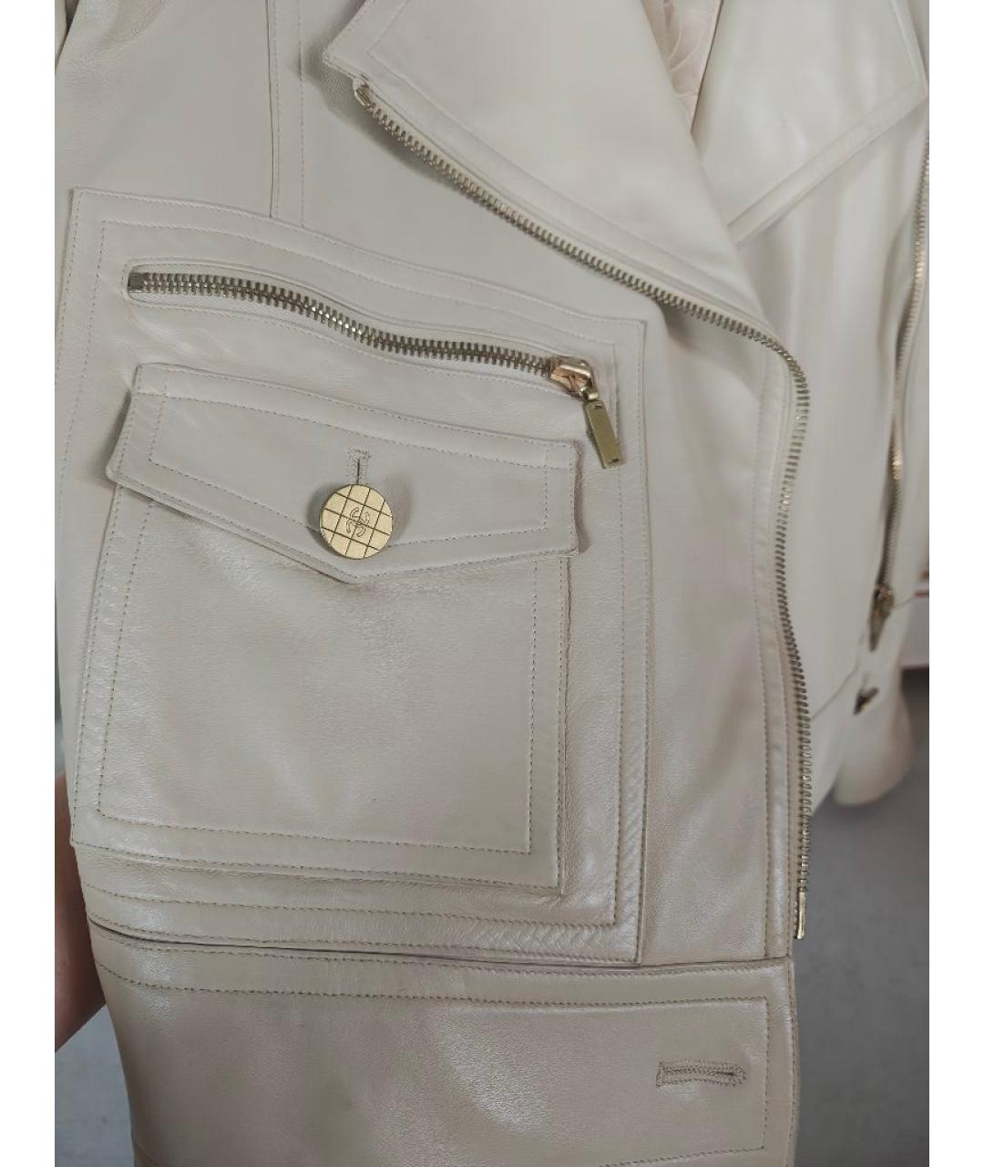 CHANEL Бежевая кожаная куртка, фото 5