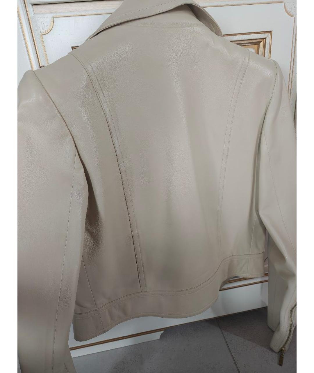 CHANEL Бежевая кожаная куртка, фото 2