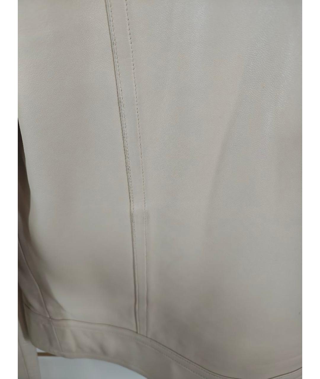 CHANEL Бежевая кожаная куртка, фото 4