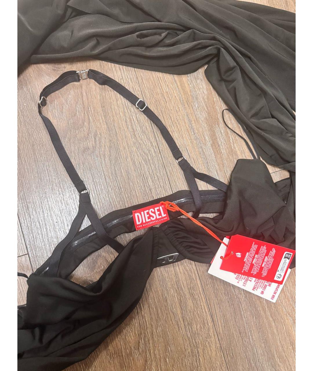 DIESEL Черная вискозная майка, фото 6