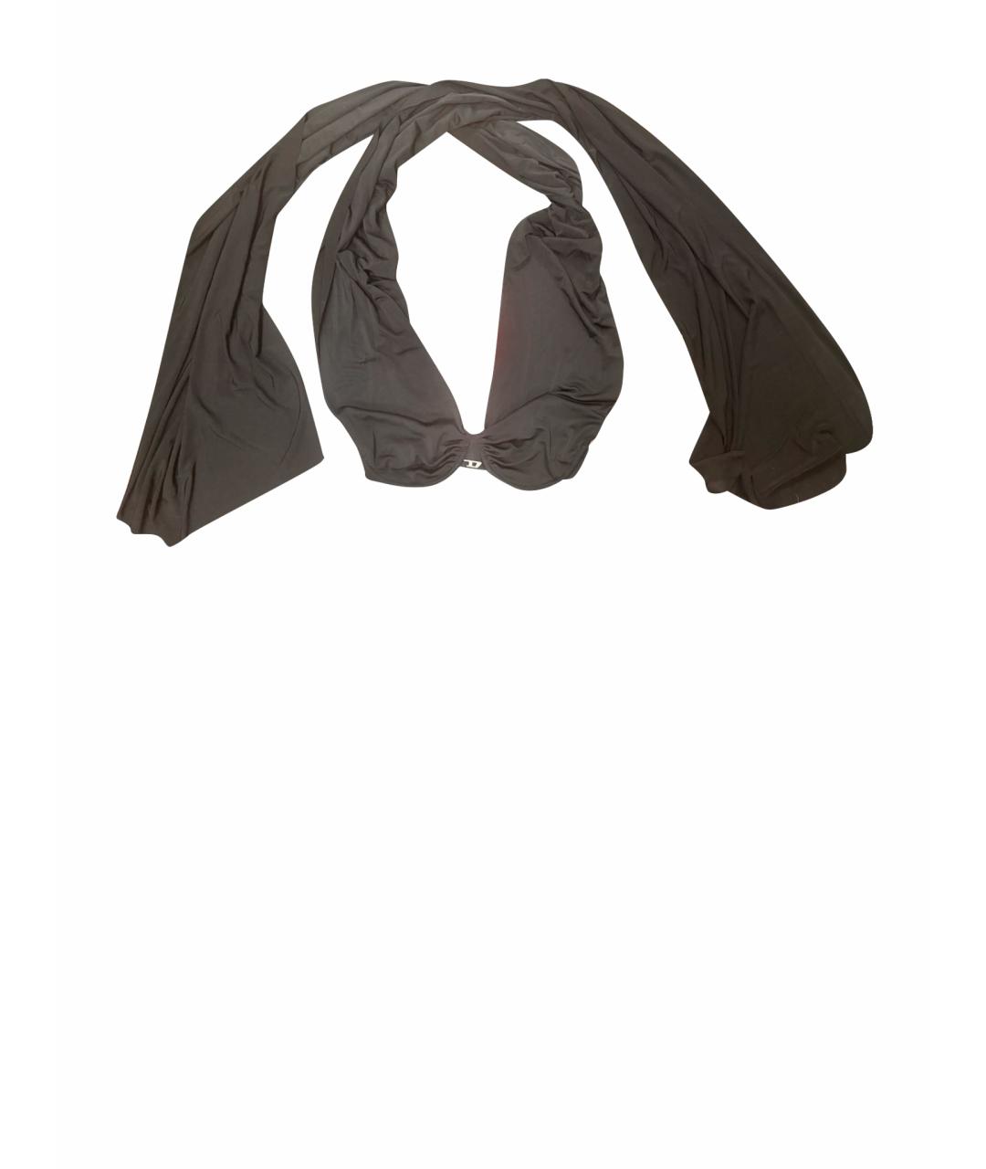 DIESEL Черная вискозная майка, фото 1