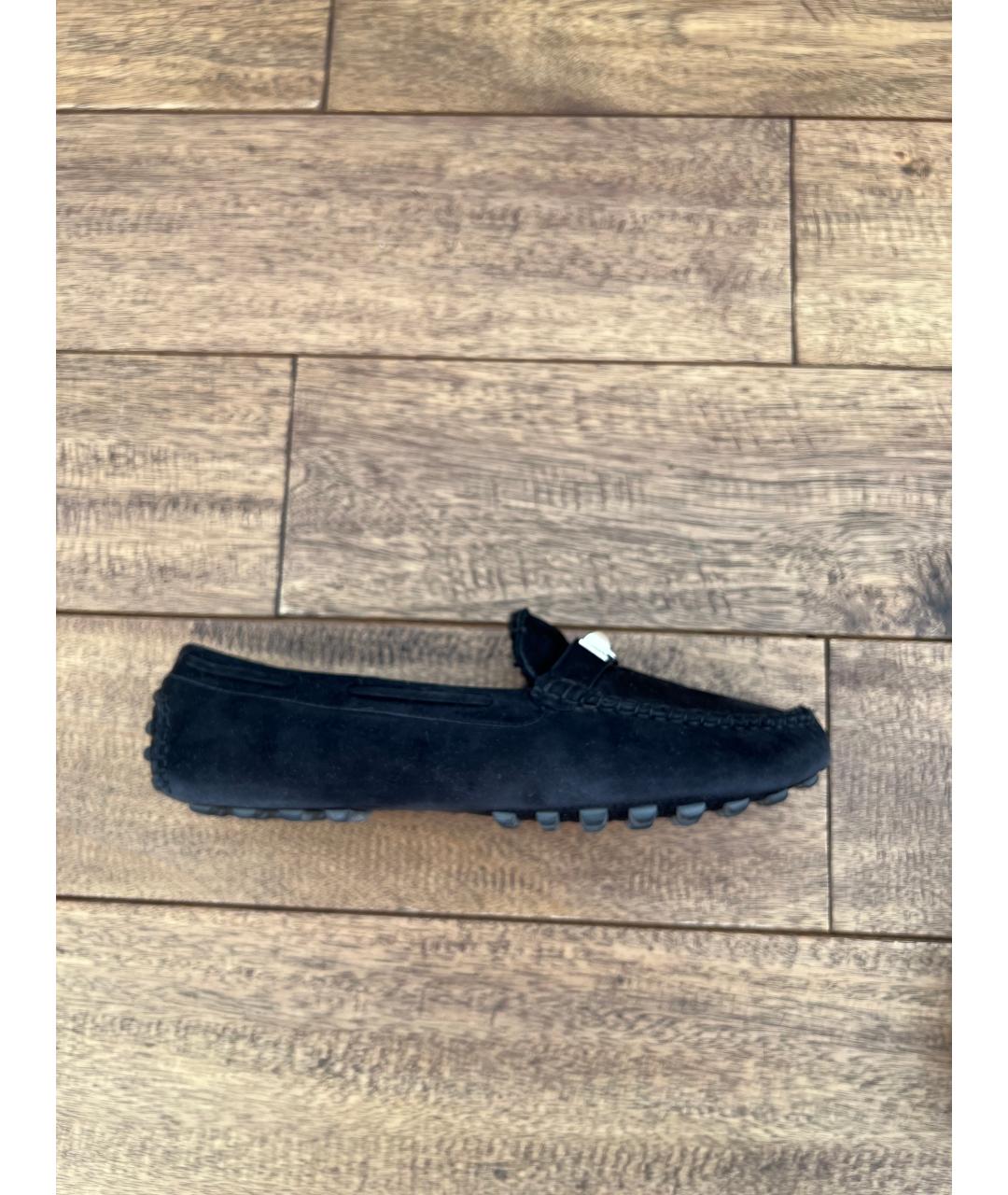 HERMES Черные замшевые мокасины, фото 6