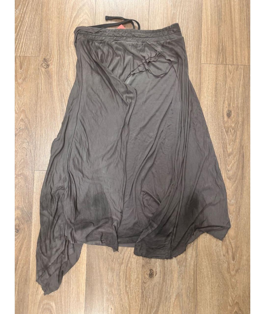 DIESEL Серая вискозная юбка миди, фото 4