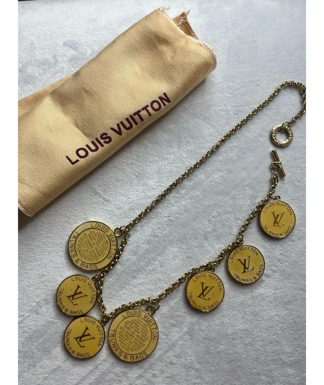LOUIS VUITTON Золотое колье, фото 4
