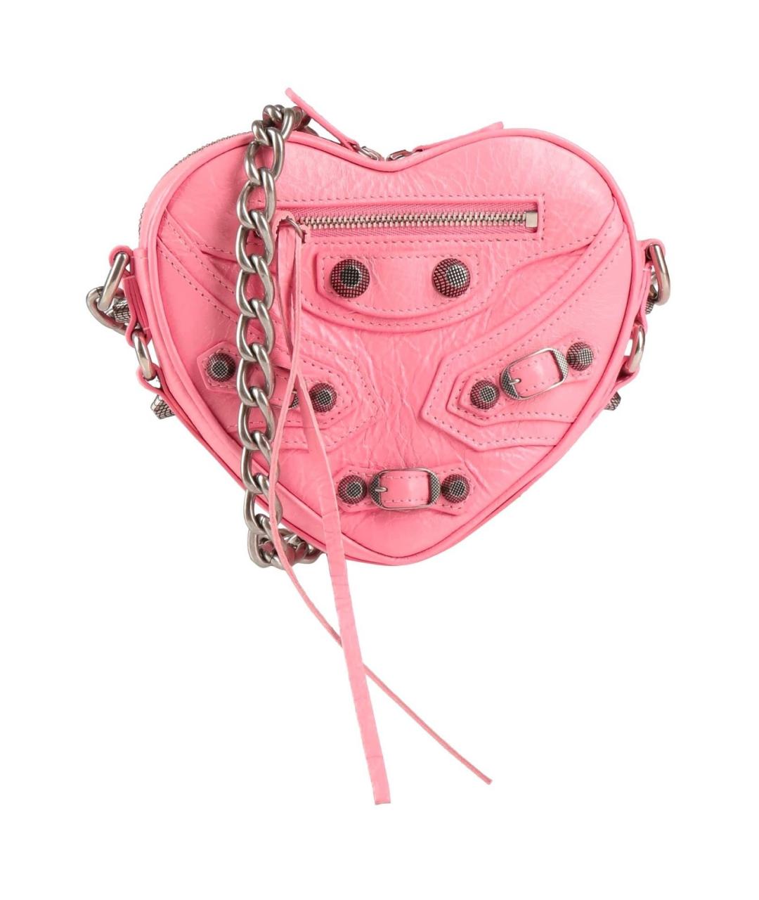 BALENCIAGA Розовая кожаная сумка через плечо, фото 10