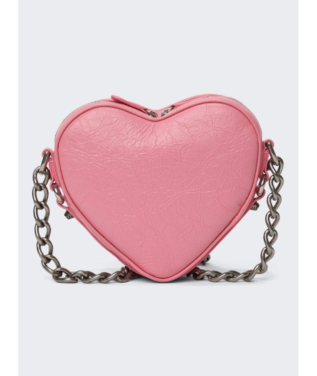 BALENCIAGA Розовая кожаная сумка через плечо, фото 6