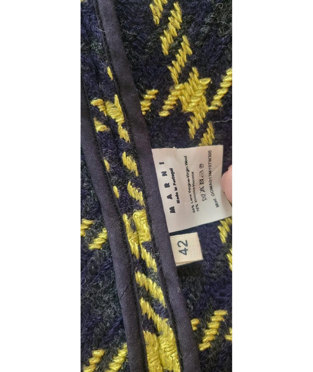 MARNI Мульти шерстяная юбка мини, фото 4