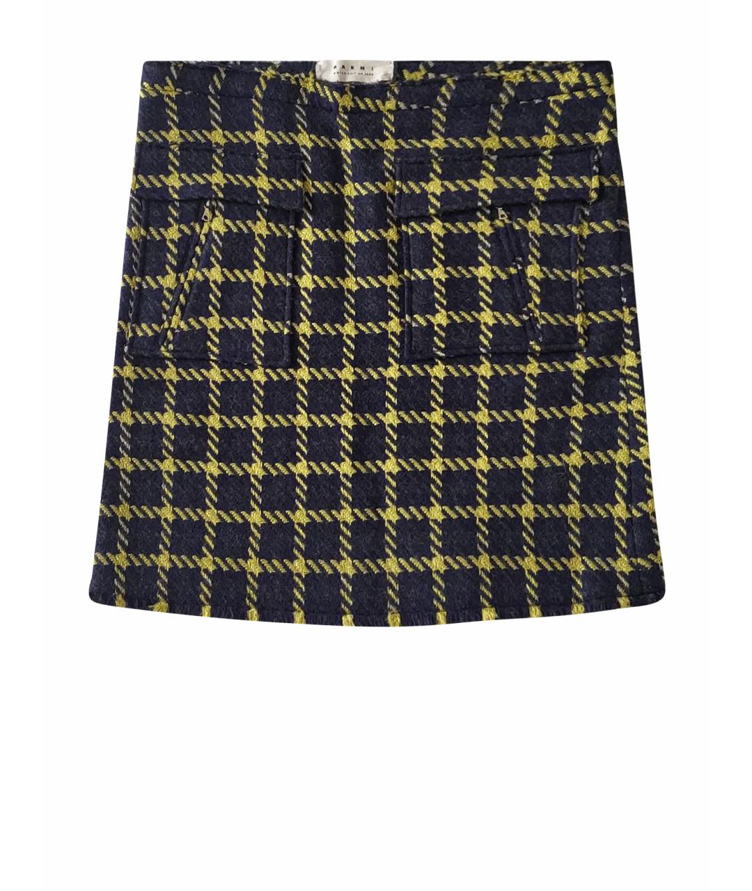 MARNI Мульти шерстяная юбка мини, фото 1