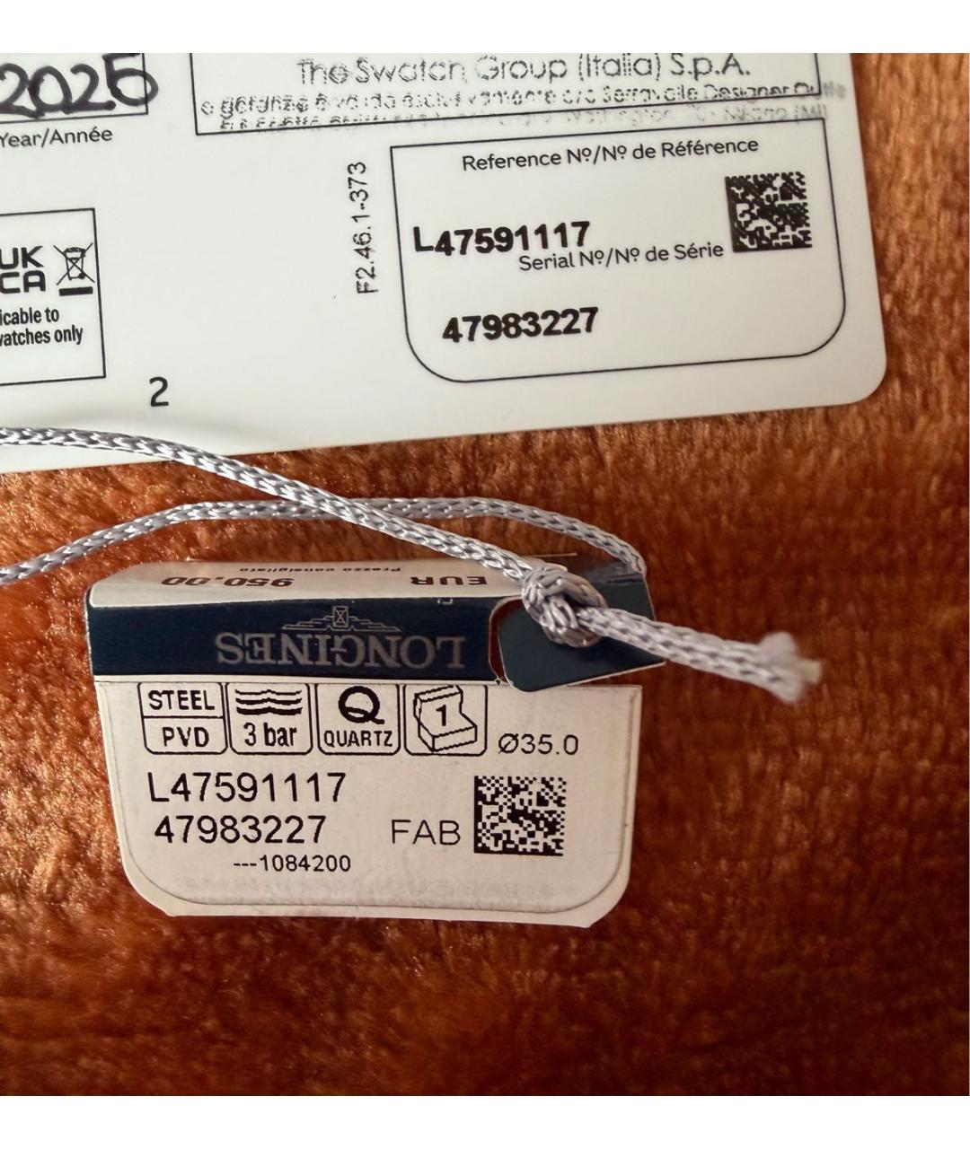 LONGINES Золотые металлические часы, фото 4