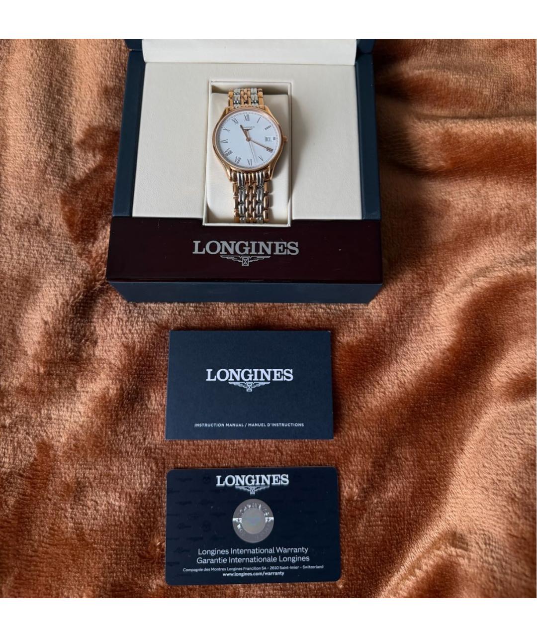 LONGINES Золотые металлические часы, фото 2