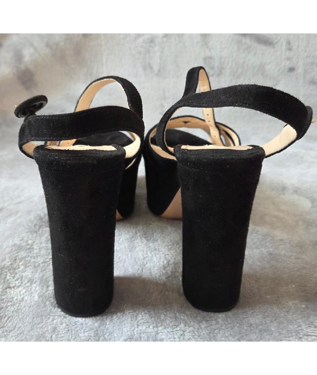 PRADA Черные замшевые туфли, фото 4