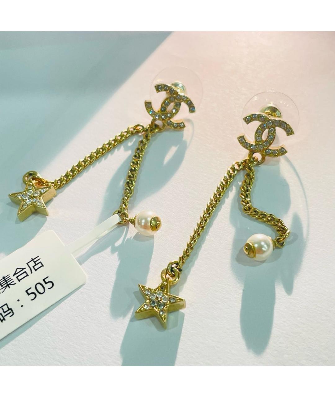 CHANEL Золотые серьги, фото 9