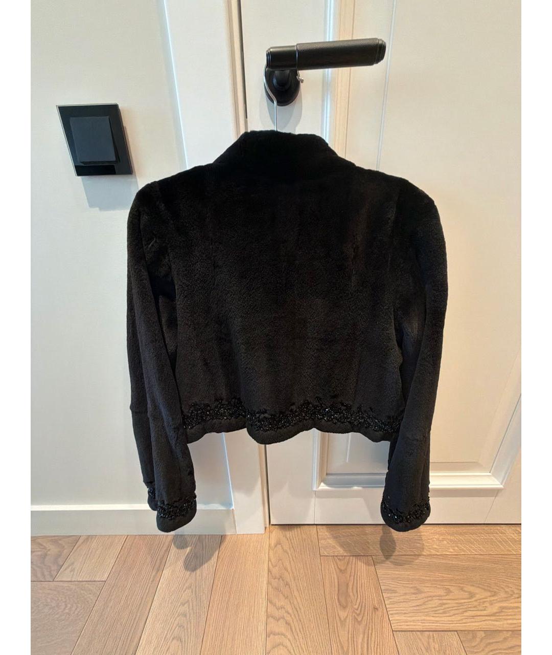 VALENTINO Черная меховая шуба, фото 2
