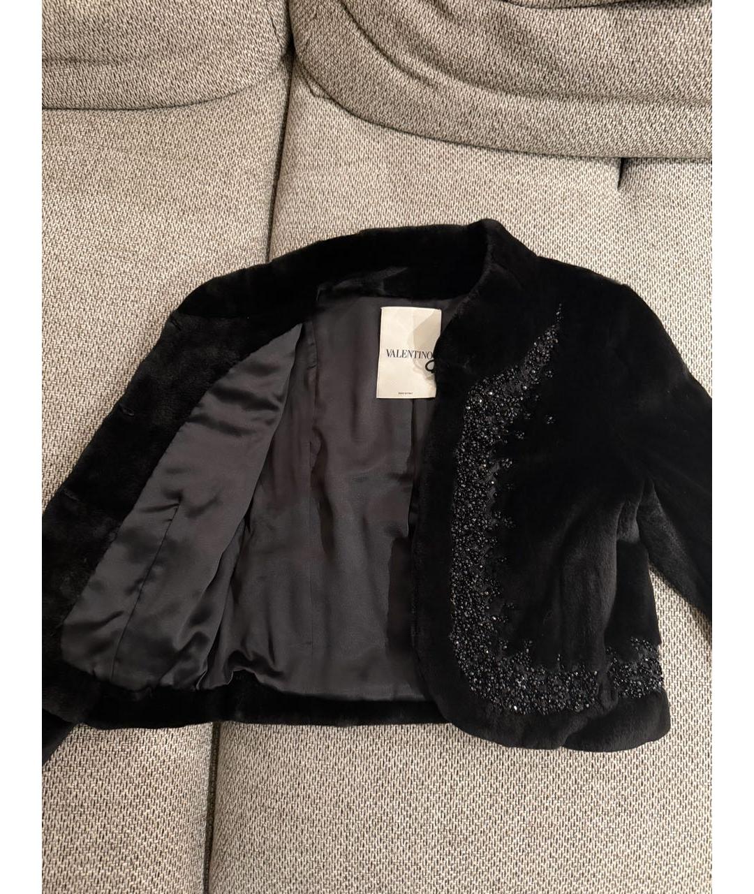 VALENTINO Черная меховая шуба, фото 7