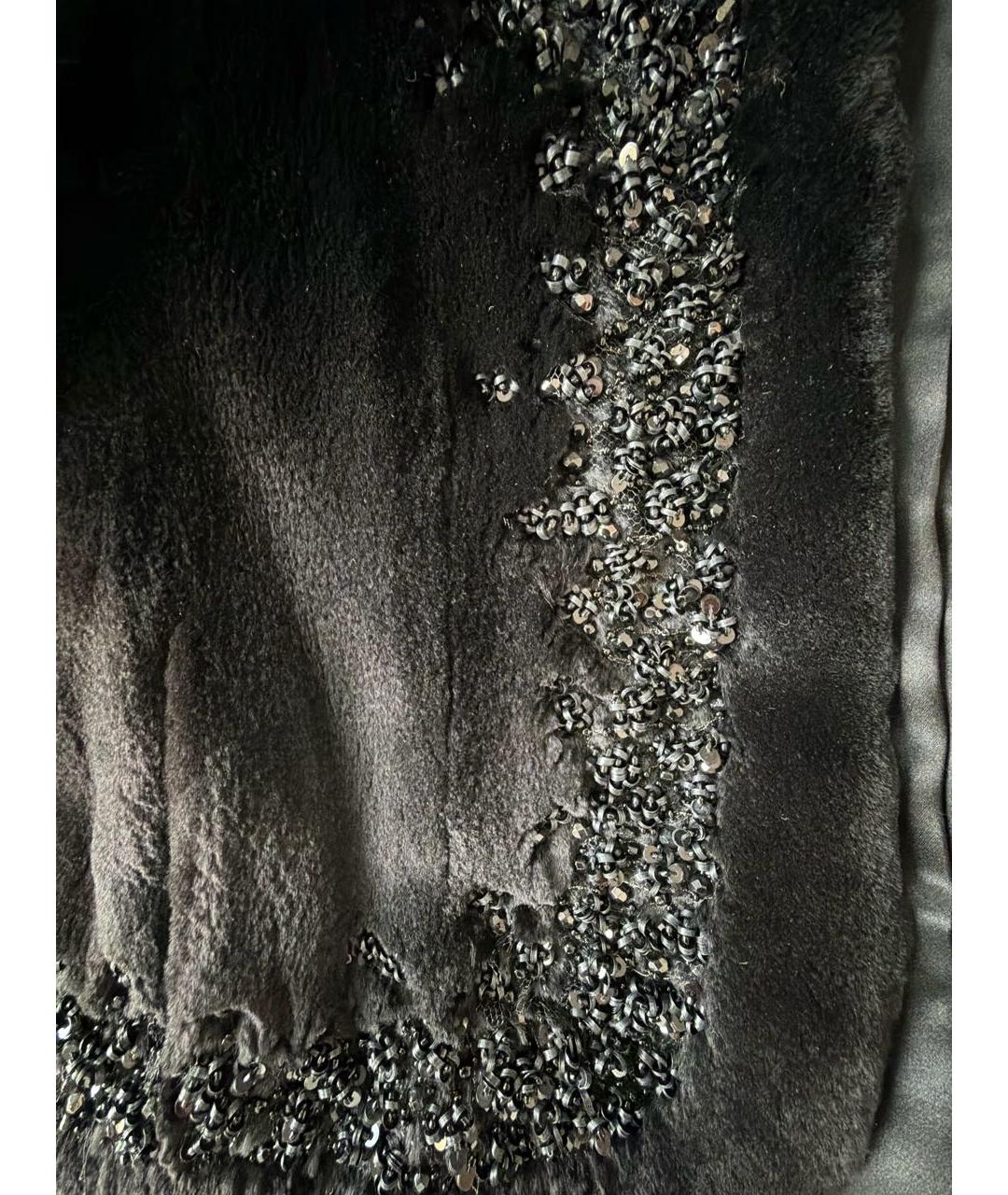 VALENTINO Черная меховая шуба, фото 4