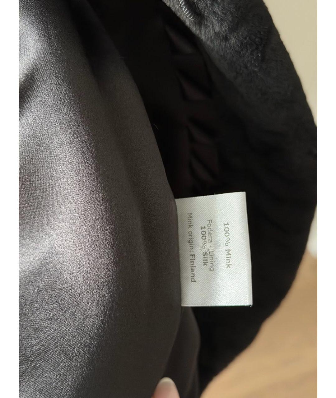 VALENTINO Черная меховая шуба, фото 5