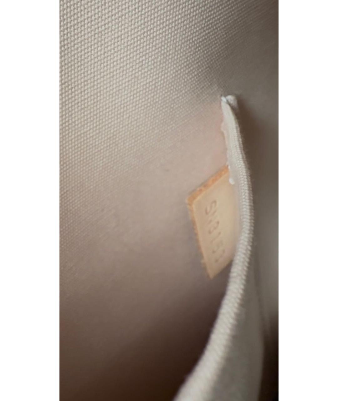 LOUIS VUITTON Бежевая сумка с короткими ручками из лакированной кожи, фото 5