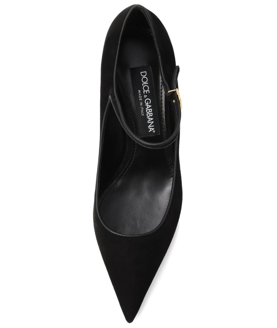 DOLCE&GABBANA Черные замшевые туфли, фото 4