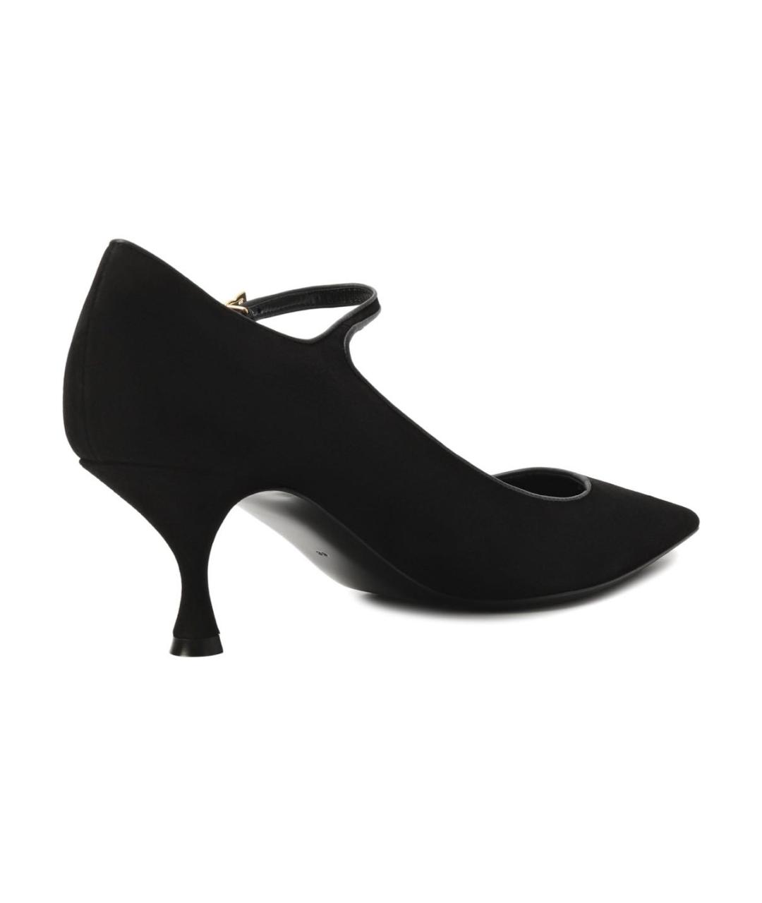 DOLCE&GABBANA Черные замшевые туфли, фото 5
