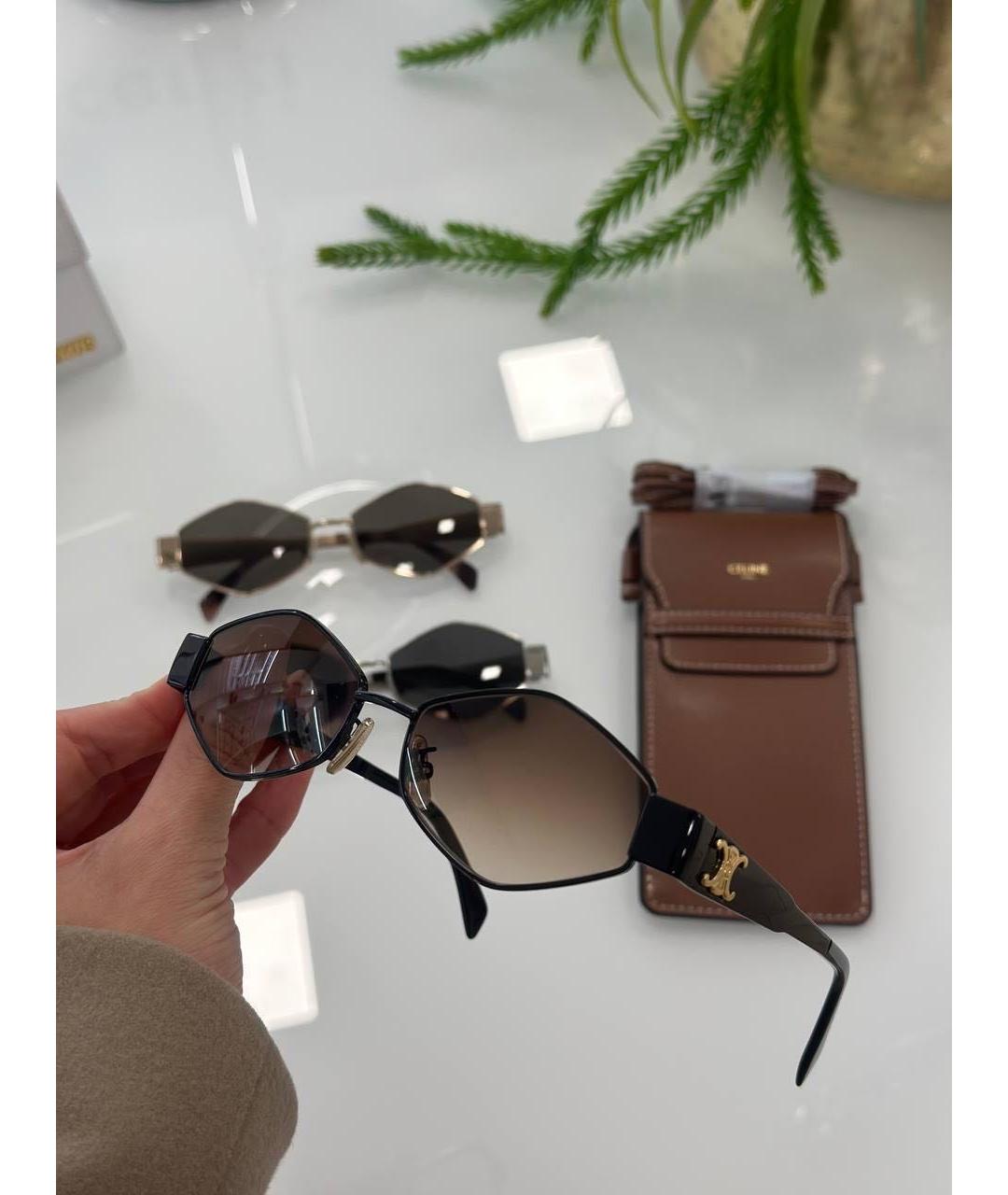 CELINE Черные пластиковые солнцезащитные очки, фото 3