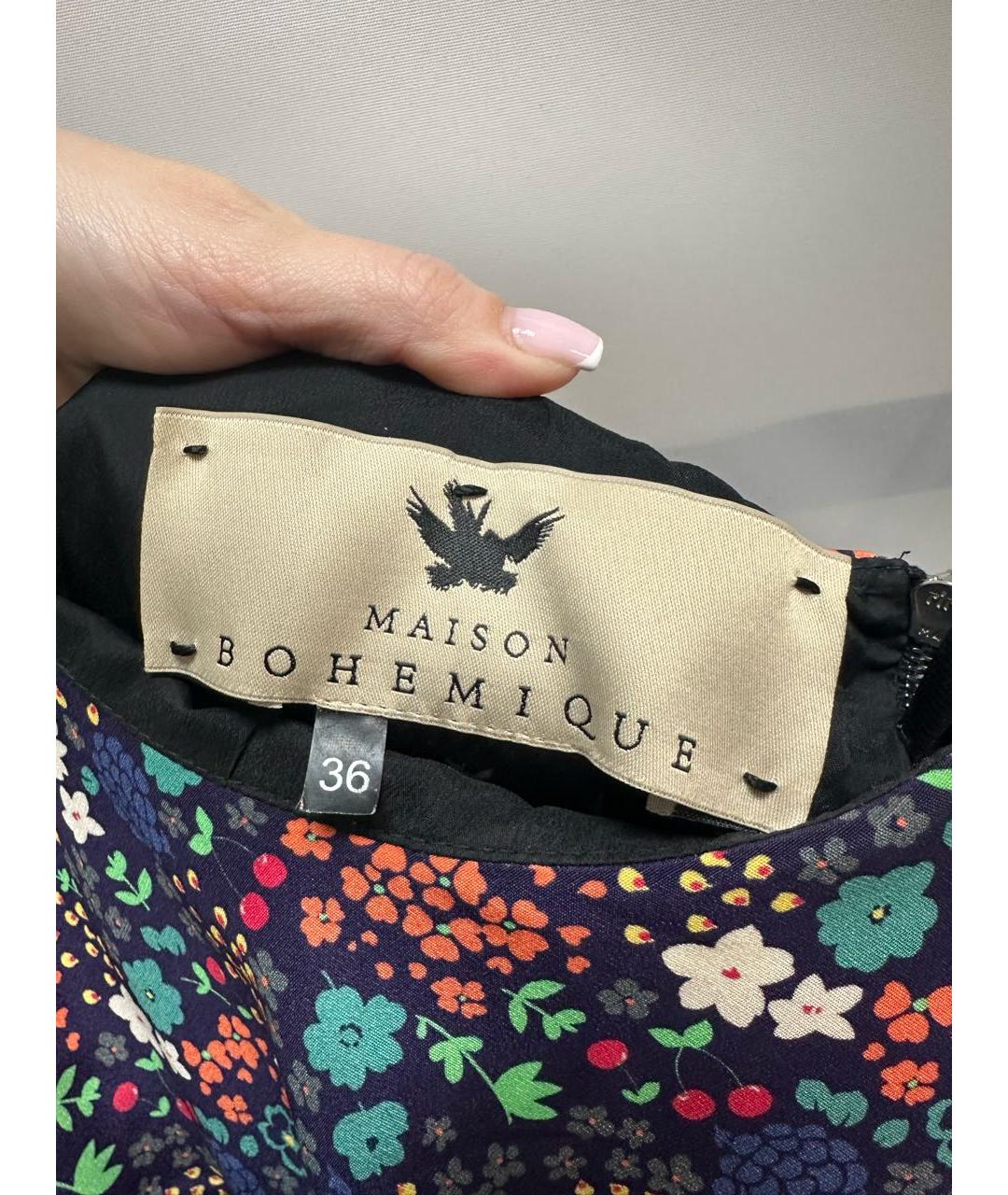 BOHEMIQUE Мульти шелковое повседневное платье, фото 5