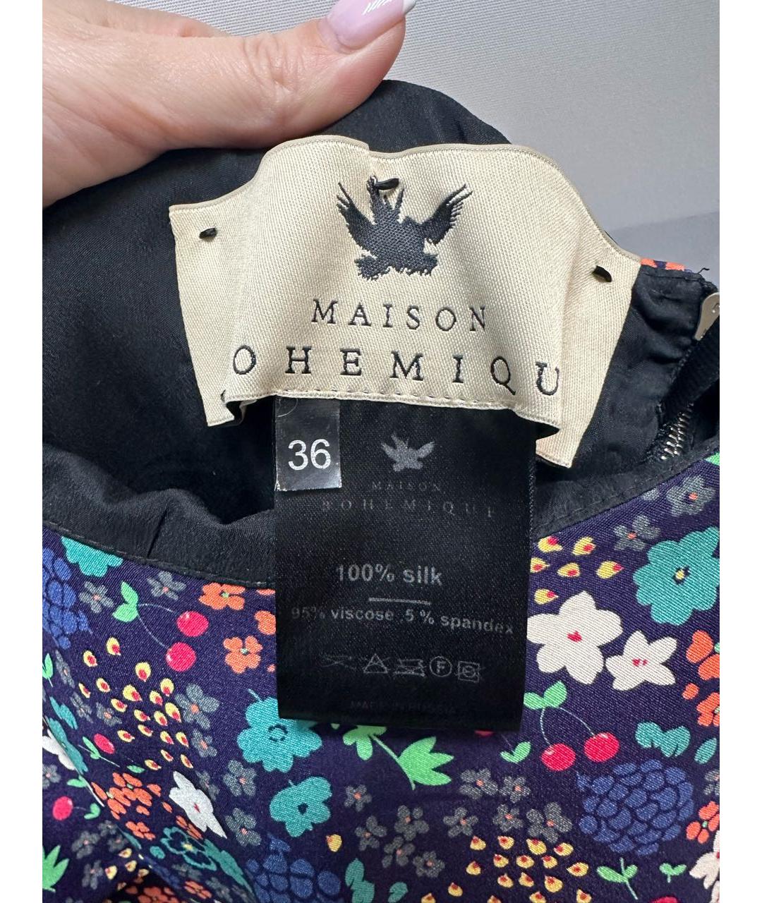 BOHEMIQUE Мульти шелковое повседневное платье, фото 6