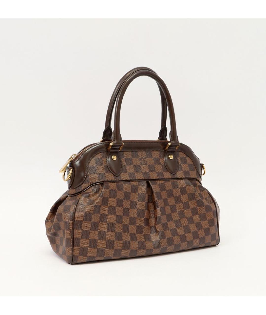 LOUIS VUITTON Коричневая кожаная сумка с короткими ручками, фото 2