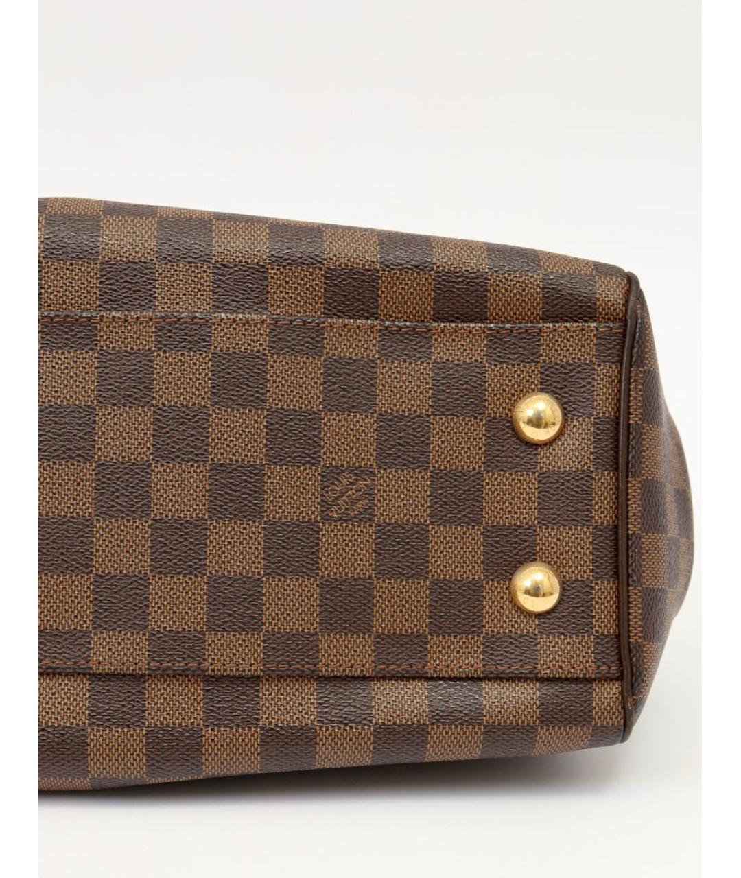 LOUIS VUITTON Коричневая кожаная сумка с короткими ручками, фото 7