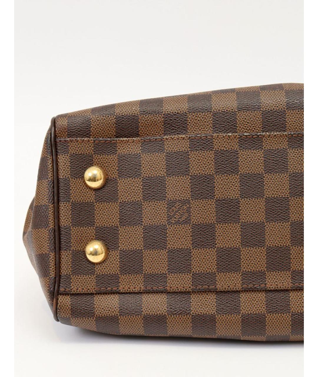 LOUIS VUITTON Коричневая кожаная сумка с короткими ручками, фото 6