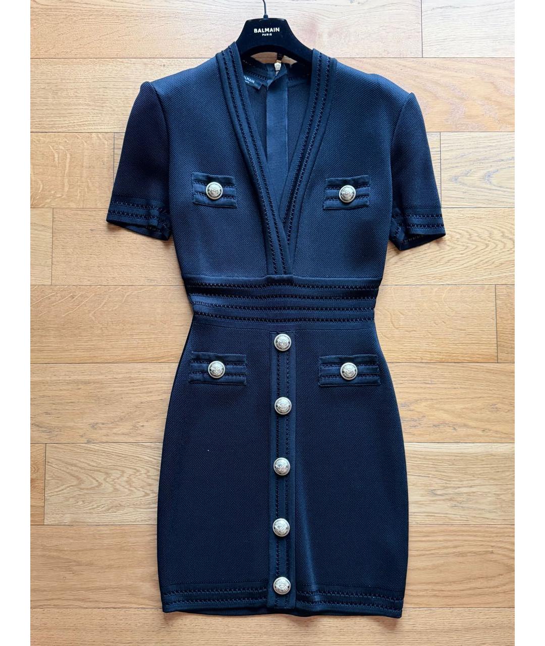 BALMAIN Черное шелковое вечернее платье, фото 6