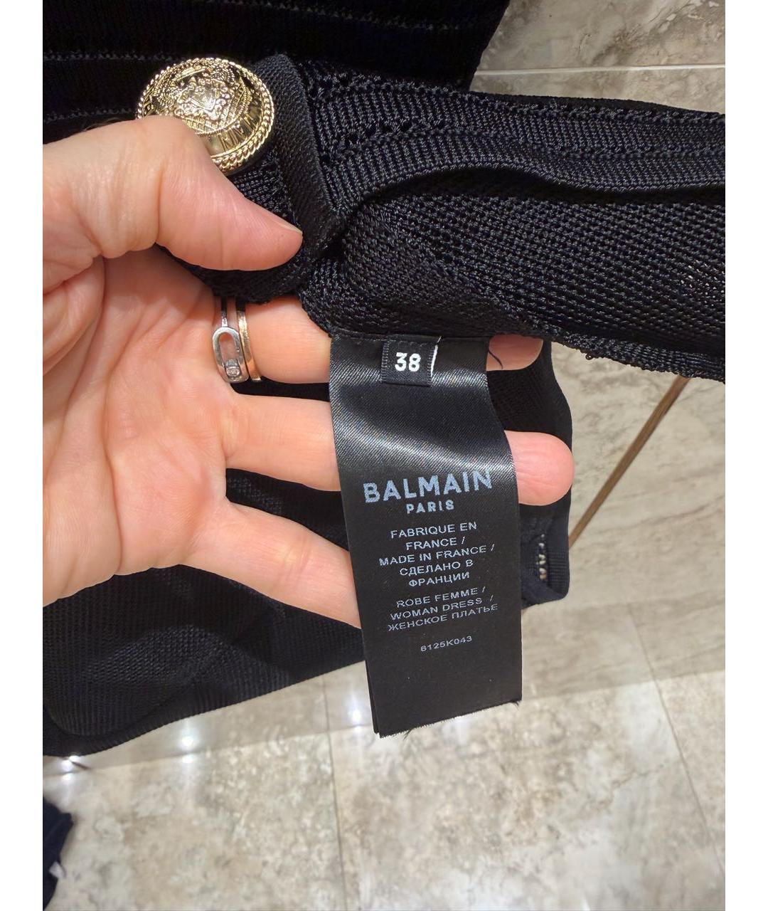 BALMAIN Черное шелковое вечернее платье, фото 5